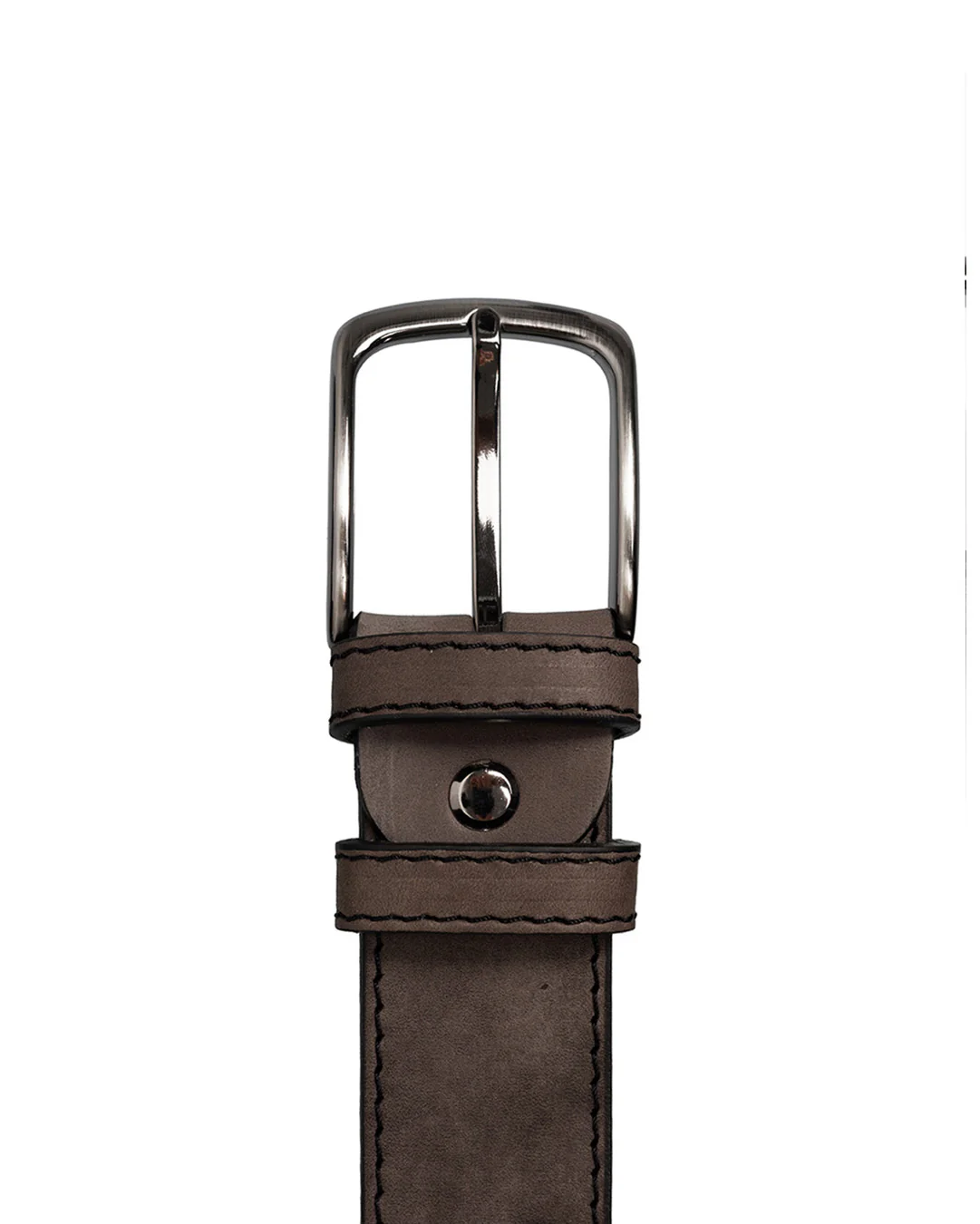 Utua nahkavyö 4cm harmaa - Image 3